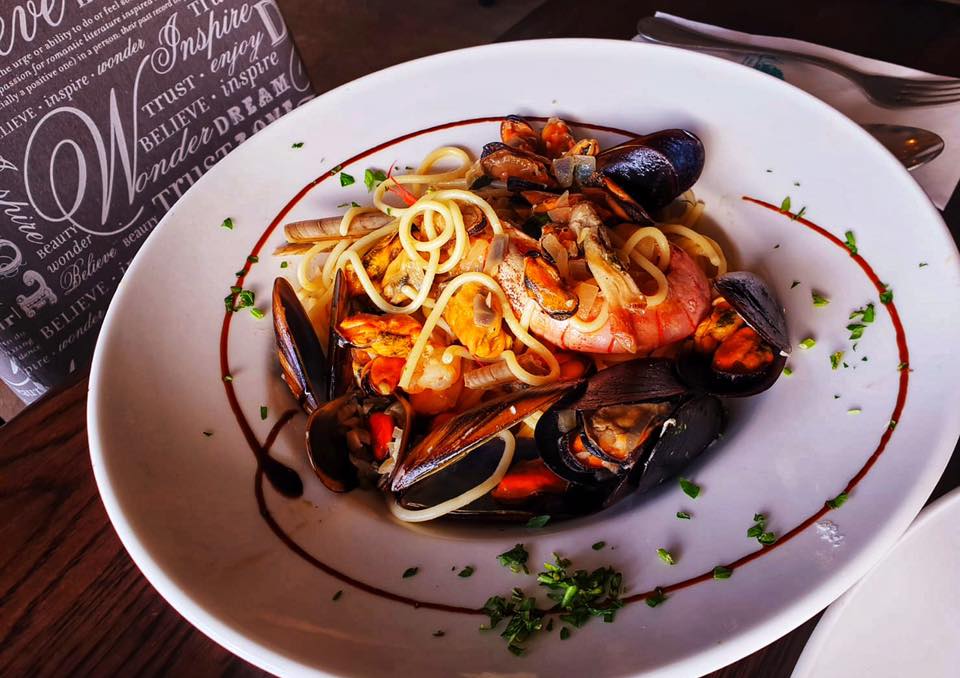 Pasta dishes at Moby Dick Bar & Restaurant in Xlendi Gozo