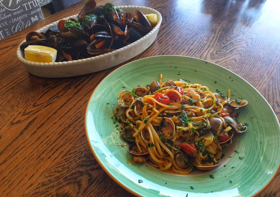 Seafood pasta at MobyDick Bar & Restaurant - Xlendi Gozo