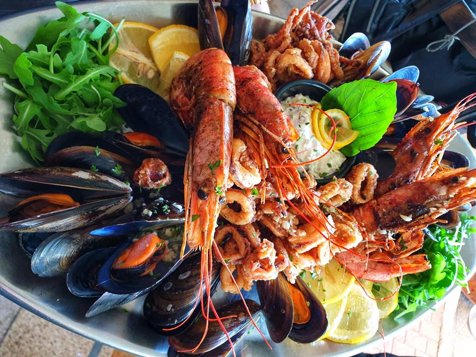 Signature seafood platter at MobyDick Xlendi Gozo